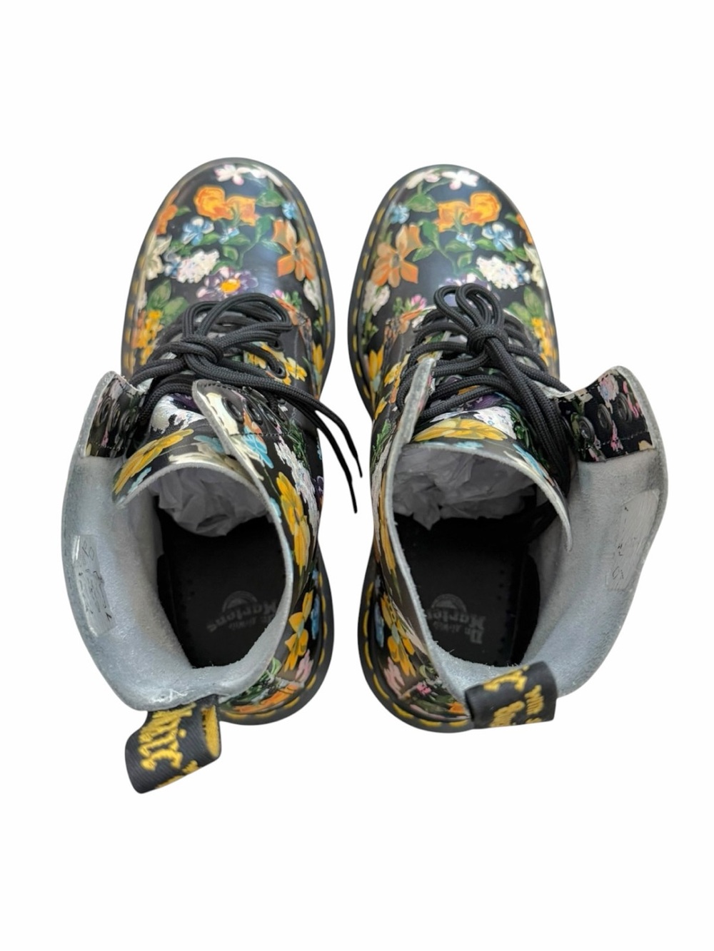 Dr. Martens 1460 Pascal Floral 8-Eye Leather Boots Size 8 - Picture 9 of 10